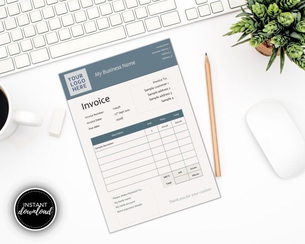 Editable Invoice Template Excel, Google Sheets Invoice|Instant Download|Invoice excel, Invoice Template for Small Business, Invoice Download - Image 3