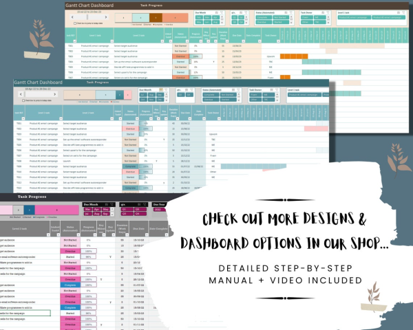 Project Planning Dashboard with Automated Gantt Chart in Excel - Image 5
